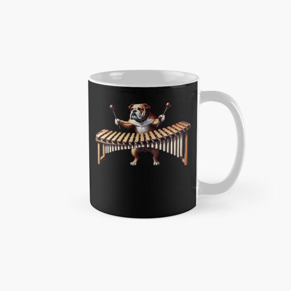 Item preview, Bulldog Playing Marimba Player Dog Lover designed and sold by Kimberley King Art  King Art.
