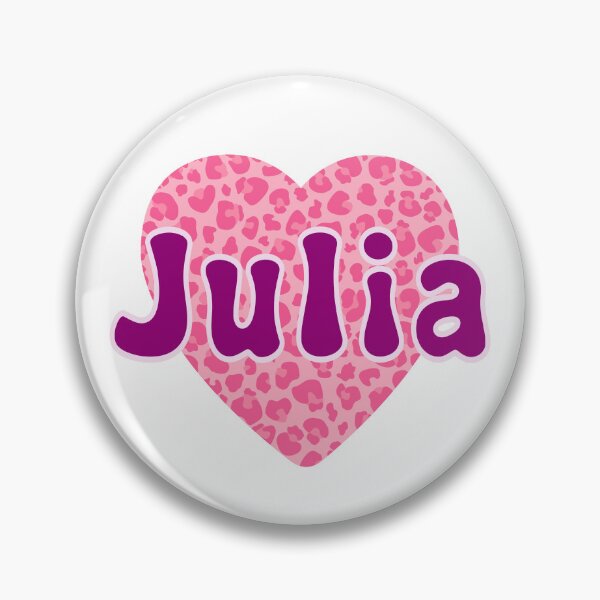 Item preview, Julia Name Pink Leopard Heart  designed and sold by Jeallan Designs.