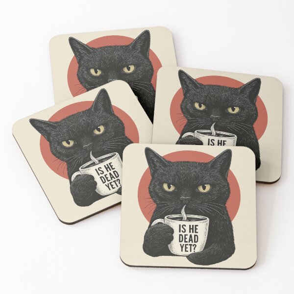 Item preview, Is he dead yet? Funny black cat designed and sold by Darkifun.