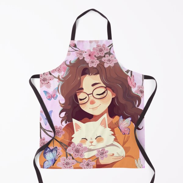 Item preview, Me with my cat - Anime girl and kitten drawing designed and sold by LaartStudio.