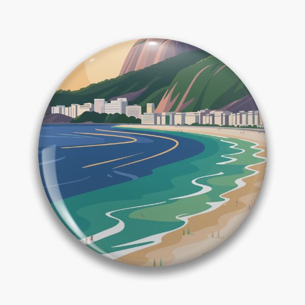 Item preview, Minimalist Art Of Copacabana Beach, Rio de Janeiro designed and sold by stmpdwrld.