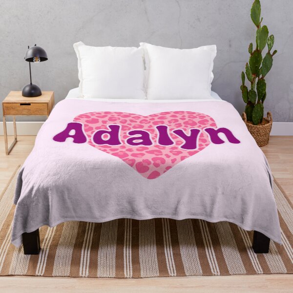 Item preview, Nombre Adalyn Corazón de leopardo rosa designed and sold by Jeallan Designs.