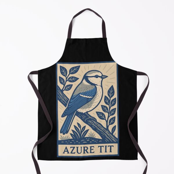 Item preview, Azure Tit Bird Illustration – Vintage Style Birdwatching Print designed and sold by BRU Design.