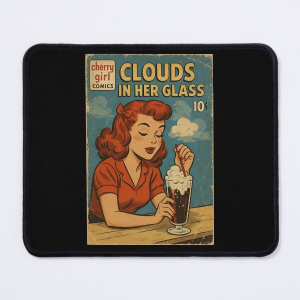Item preview, Retro Cherry Girl: Clouds in her glass designed and sold by bapupa.