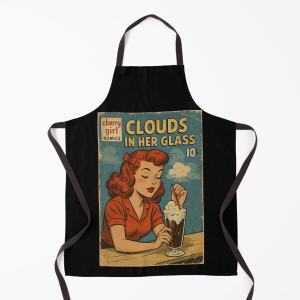 Item preview, Retro Cherry Girl: Clouds in her glass designed and sold by bapupa.