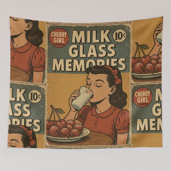 Item preview, Vintage Cherry Girl: Milk glass memories designed and sold by bapupa.