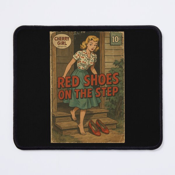 Item preview, Nostalgic Cherry Girl: Red shoes on the step designed and sold by bapupa.