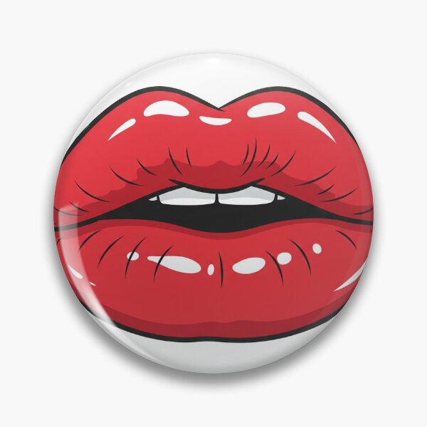 Item preview,  Bold Red Lips with Glossy Shine designed and sold by varshitha2024.