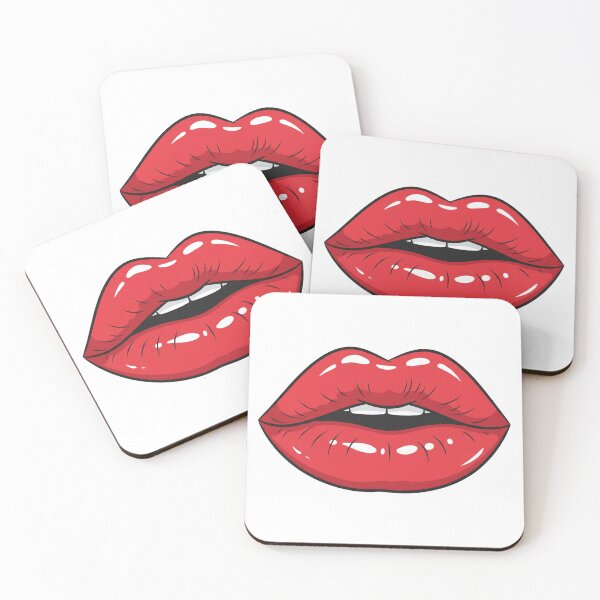 Item preview,  Bold Red Lips with Glossy Shine designed and sold by varshitha2024.