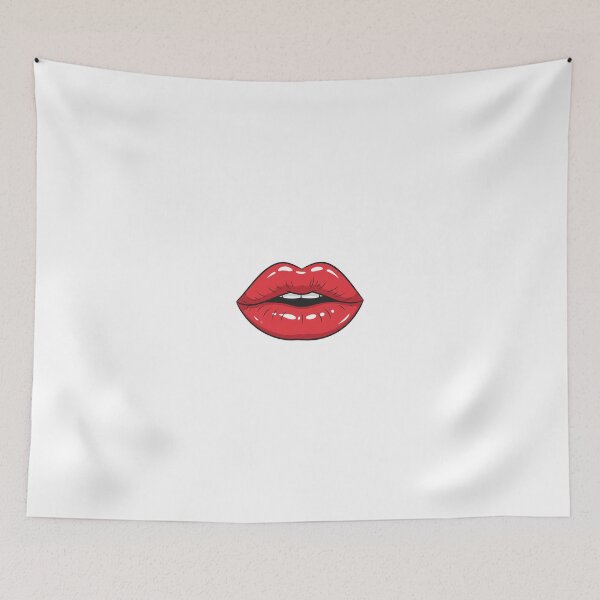 Item preview,  Bold Red Lips with Glossy Shine designed and sold by varshitha2024.