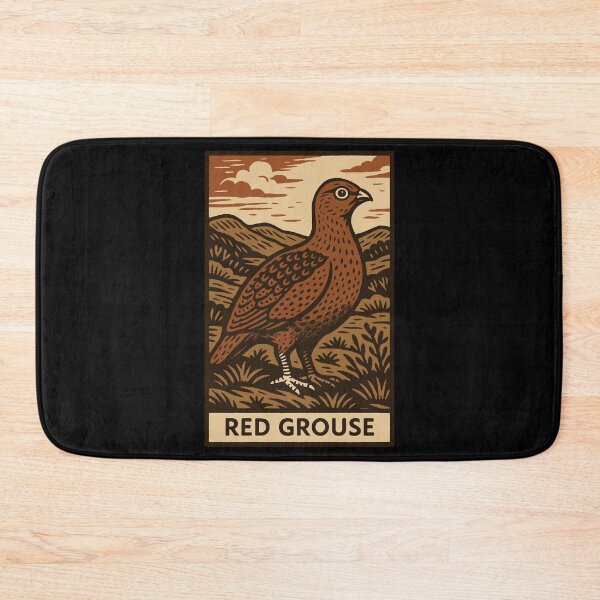 Item preview, Red Grouse Illustration – Rustic British Birdwatching Poster designed and sold by BRU Design.