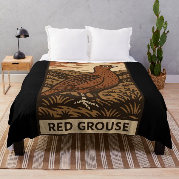 Item preview, Red Grouse Illustration – Rustic British Birdwatching Poster designed and sold by BRU Design.