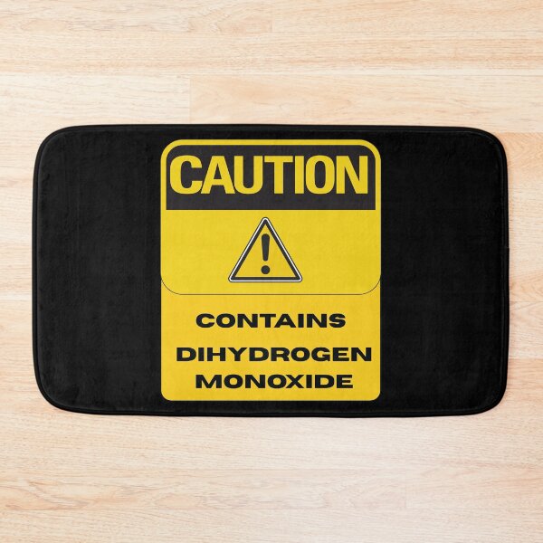 Item preview, Caution: Contains Dihydrogen Monoxide- Chemistry Joke Warning Label designed and sold by Feline Rockstars.