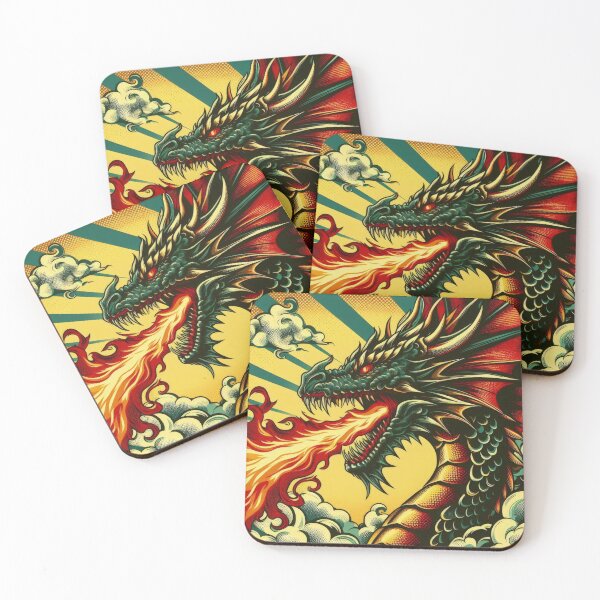 Item preview, vintage red dragon head breathing fire,Legendary Animals,Dragons Breathing Fire Phone Cases,dragon art designed and sold by Expressions-Sel.