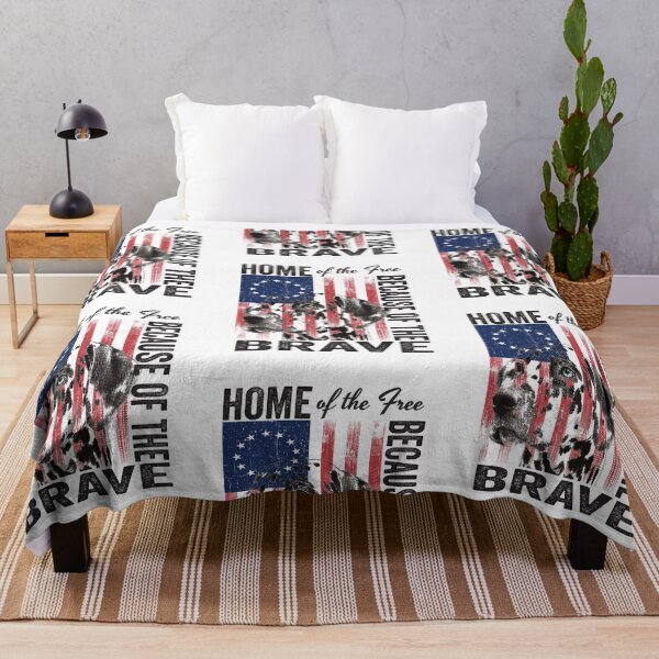 Item preview, Home of the Free Because of the Brave - 4th of July - America Flag -Dog  designed and sold by Luvjesus2.
