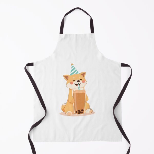 Item preview, Shiba Inu Boba Tea Milk Chocolate Party Hat happy birthday kawaii gift funny christmas happy designed and sold by CheeseBlueprint.