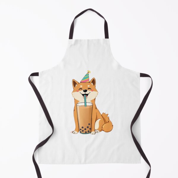 Item preview, Shiba Inu Boba Tea Milk Chocolate Party Hat happy birthday kawaii gift funny christmas happy designed and sold by CheeseBlueprint.