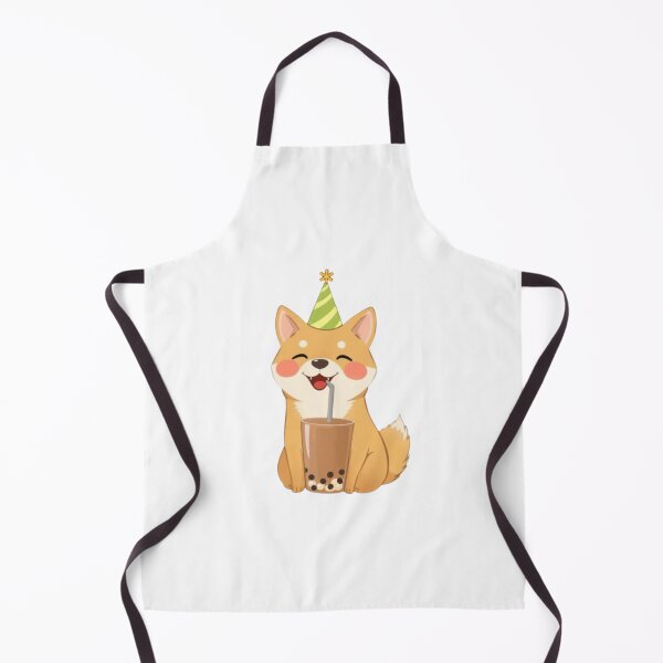 Item preview, Shiba Inu Boba Tea 3 Milk Chocolate Party Hat happy birthday kawaii gift funny christmas happy designed and sold by CheeseBlueprint.