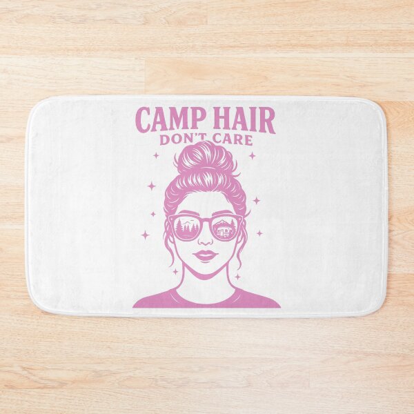 Item preview, Camp Hair Don't Care Funny Camping Camper designed and sold by LuminOrb.