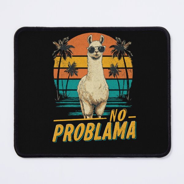 Item preview, No Prob-llama Retro Llama designed and sold by Blurbean.