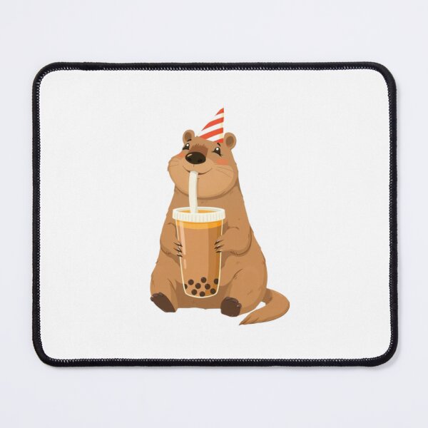 Item preview, Capybara Boba Tea Milk Chocolate Party Hat happy birthday kawaii gift funny christmas happy designed and sold by CheeseBlueprint.