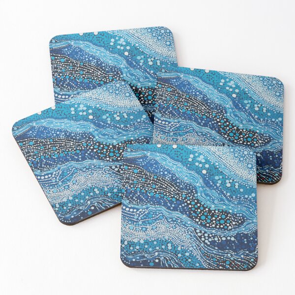 Item preview, Aboriginal Inspired Dot Art - With Arctic Waves designed and sold by GrinGalore.