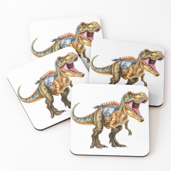 Item preview, Watercolor painting of a T-Rex, metal back armor designed and sold by Nok-Thep.