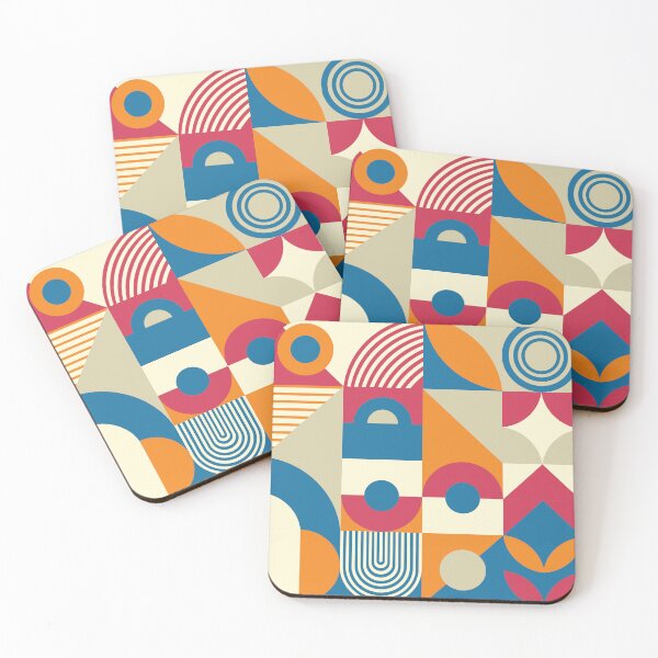Item preview, Bauhaus Inspired Products For Aesthetic Bauhaus Interior Design: Blue Red Beige and Yellow Multicolor Bauhaus designed and sold by Dezinix.