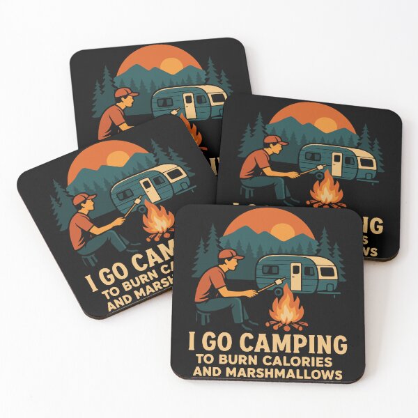 Item preview, I Go Camping To Burn Calories And Marshmallows designed and sold by LuminOrb.