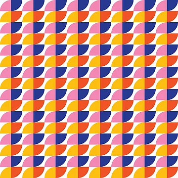 Artwork thumbnail, Colourful multi-coloured geometric pattern by RuthB-Design