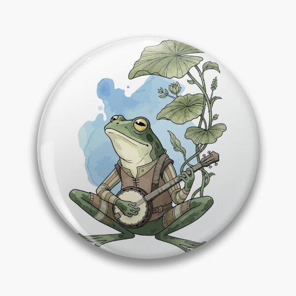 Item preview, Cute Frog Playing Banjo Aesthetic designed and sold by StudioJohan.