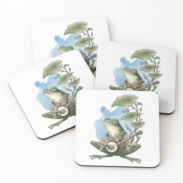 Item preview, Cute Frog Playing Banjo Aesthetic designed and sold by StudioJohan.