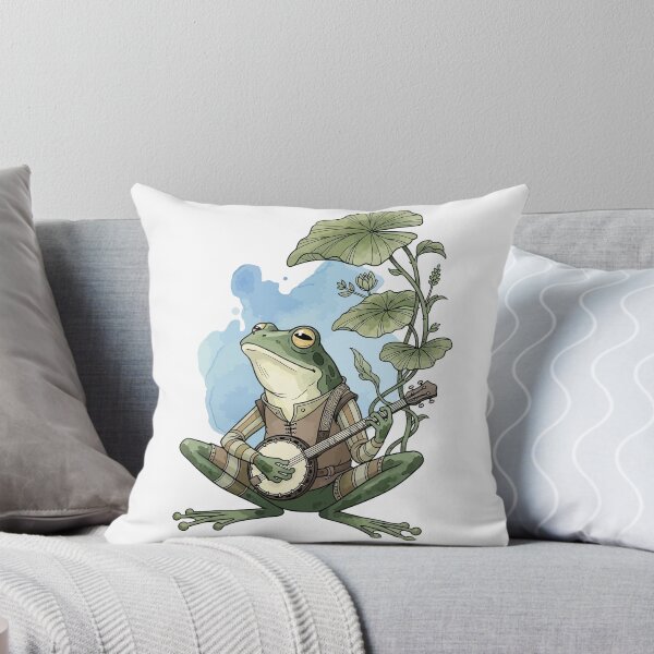Item preview, Cute Frog Playing Banjo Aesthetic designed and sold by StudioJohan.