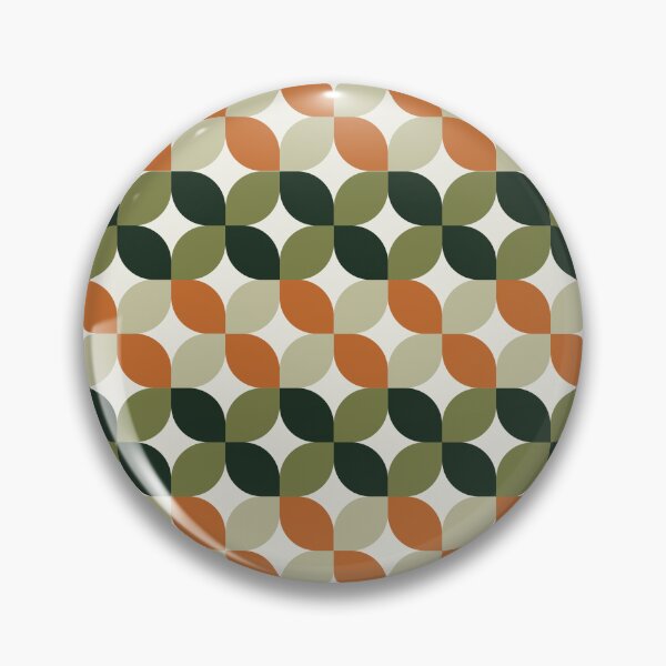 Item preview, Green and orange geometric pattern designed and sold by RuthB-Design.