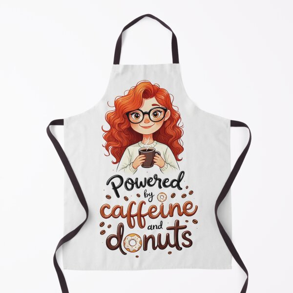 Item preview, Powered by caffeine and donuts designed and sold by Vintage Designs +.