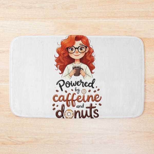 Item preview, Powered by caffeine and donuts designed and sold by Vintage Designs +.