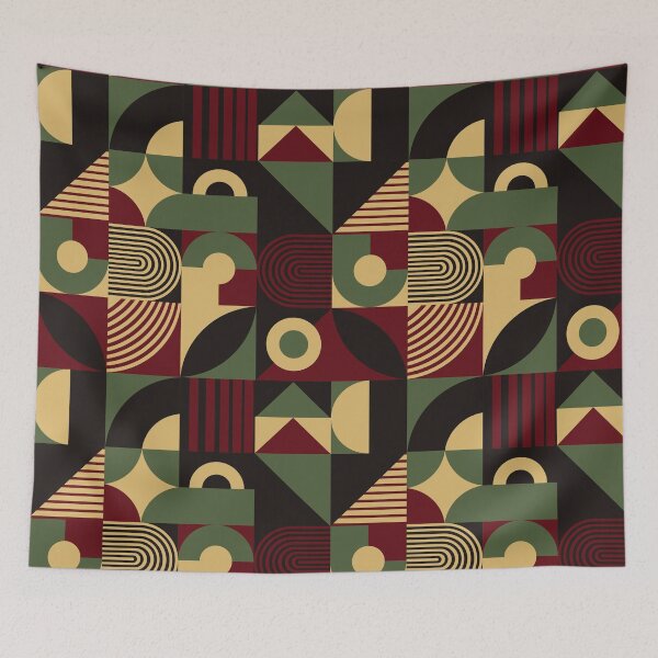Item preview, Bauhaus Inspired Products For Bauhaus Interior Design and Bauhaus Style Home in Bauhaus Aesthetic Bauhaus Color Palette: Maroon Beige and Black Multicolor Bauhaus designed and sold by Dezinix.