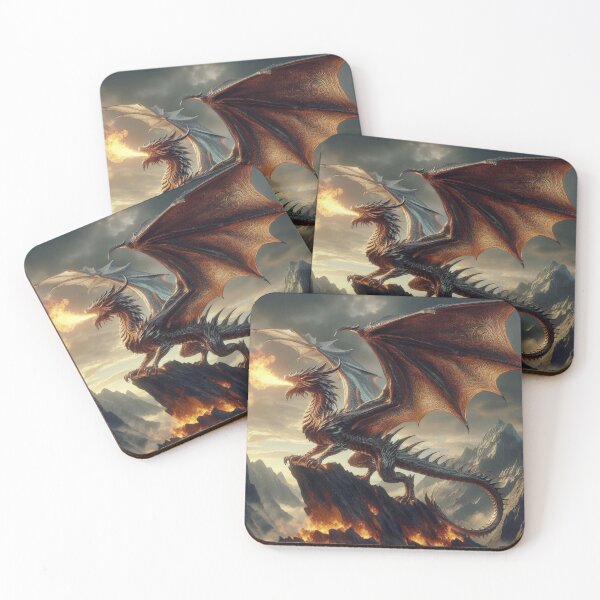 Item preview, brown dragon on  breathes fire in the mountains ,Legendary Animals,Dragons Breathing Fire Phone Cases,dragon art designed and sold by Expressions-Sel.