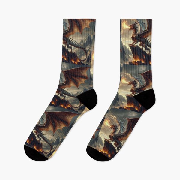 Item preview, brown dragon on  breathes fire in the mountains ,Legendary Animals,Dragons Breathing Fire Phone Cases,dragon art designed and sold by Expressions-Sel.