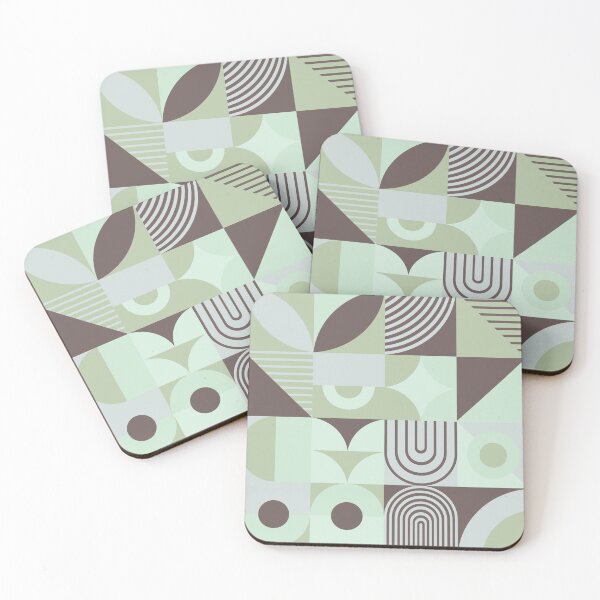 Item preview, Bauhaus Inspired Products For Bauhaus Interior Design and Bauhaus Style Home in Bauhaus Aesthetic Bauhaus Color Palette: Green Shades and Brown Multicolor Bauhaus designed and sold by Dezinix.