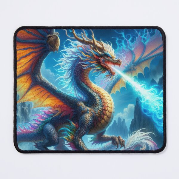 Item preview, mystical dragon with colorful wings breathes blue fire,Legendary Animals,Dragons Breathing Fire Phone Cases,dragon art designed and sold by Expressions-Sel.