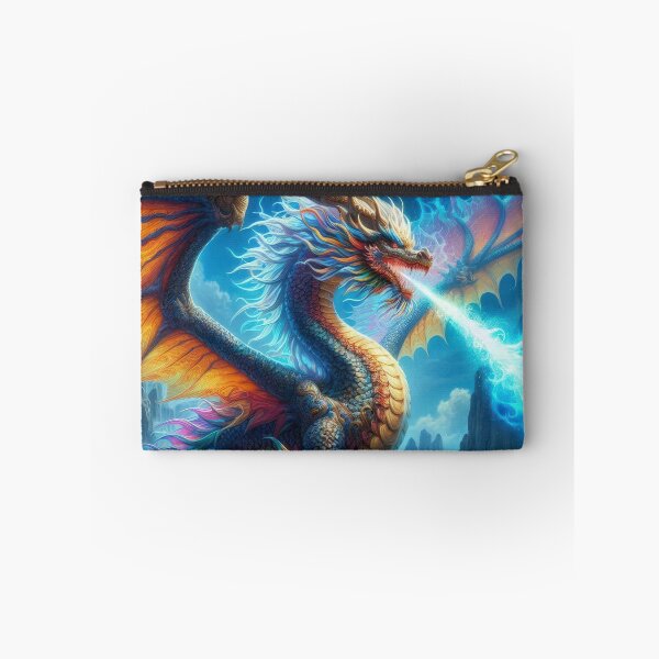 Item preview,  mystical  dragon with colorful wings breathes blue fire,Legendary Animals,Dragons Breathing Fire Phone Cases,dragon art designed and sold by Expressions-Sel.