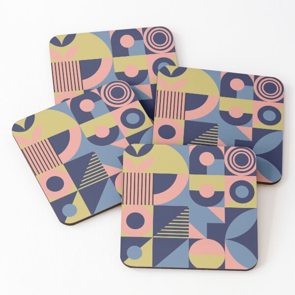 Item preview, Bauhaus Inspired Products For Bauhaus Interior Design and Bauhaus Style Home in Bauhaus Aesthetic Bauhaus Color Palette: Baby Pink  and Blue Multi color Bauhaus designed and sold by Dezinix.