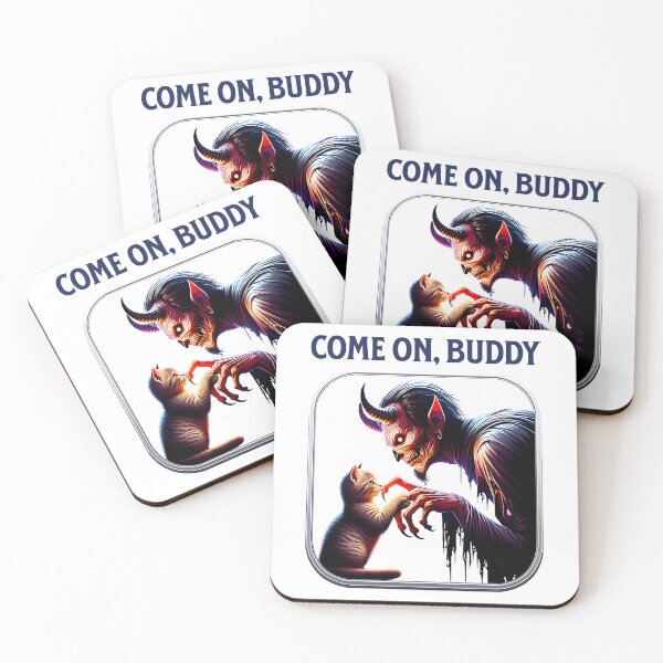 Item preview, Come on Buddy - a cat calms the devil designed and sold by ReneMM.
