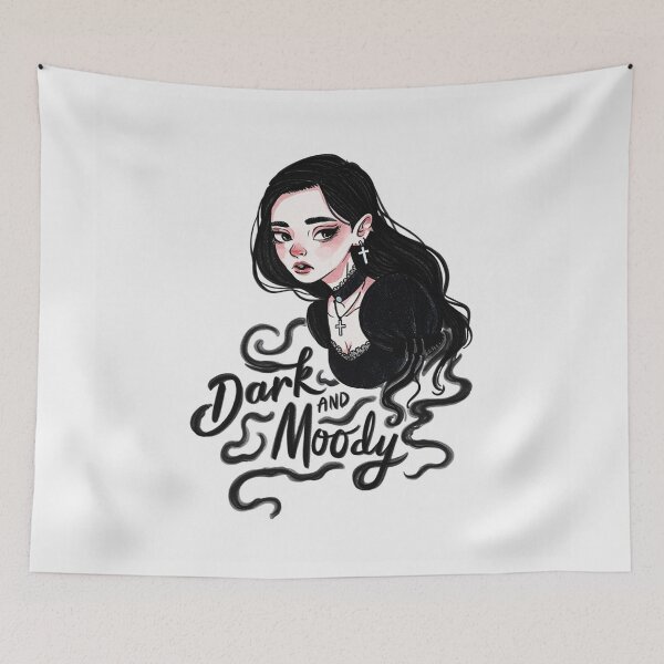 Item preview, Dark and moody -  Emo Goth Girl design designed and sold by Vintage Designs +.