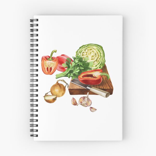 Item preview, Fresh vegetables and herbs arranged on a wooden cutting board ready for meal preparation in a kitchen setting designed and sold by Ms. Iryna.