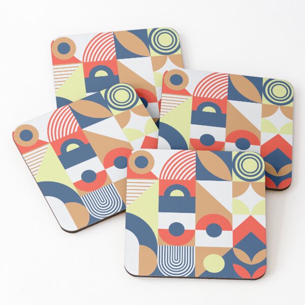 Item preview, Bauhaus Inspired Products For Bauhaus Interior Design and Bauhaus Style Home in Bauhaus Aesthetic Bauhaus Color Palette: Red Yellow White and Brown Multicolor Bauhaus designed and sold by Dezinix.