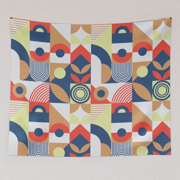 Item preview, Bauhaus Inspired Products For Bauhaus Interior Design and Bauhaus Style Home in Bauhaus Aesthetic Bauhaus Color Palette: Red Yellow White and Brown Multicolor Bauhaus designed and sold by Dezinix.