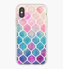 Regenbogen Pastell Aquarell marokkanischen Muster iPhone-Hülle & Cover