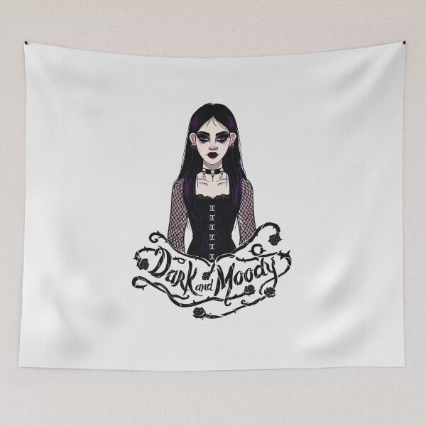 Item preview,  Dark and moody -  Emo Goth Girl design designed and sold by Vintage Designs +.